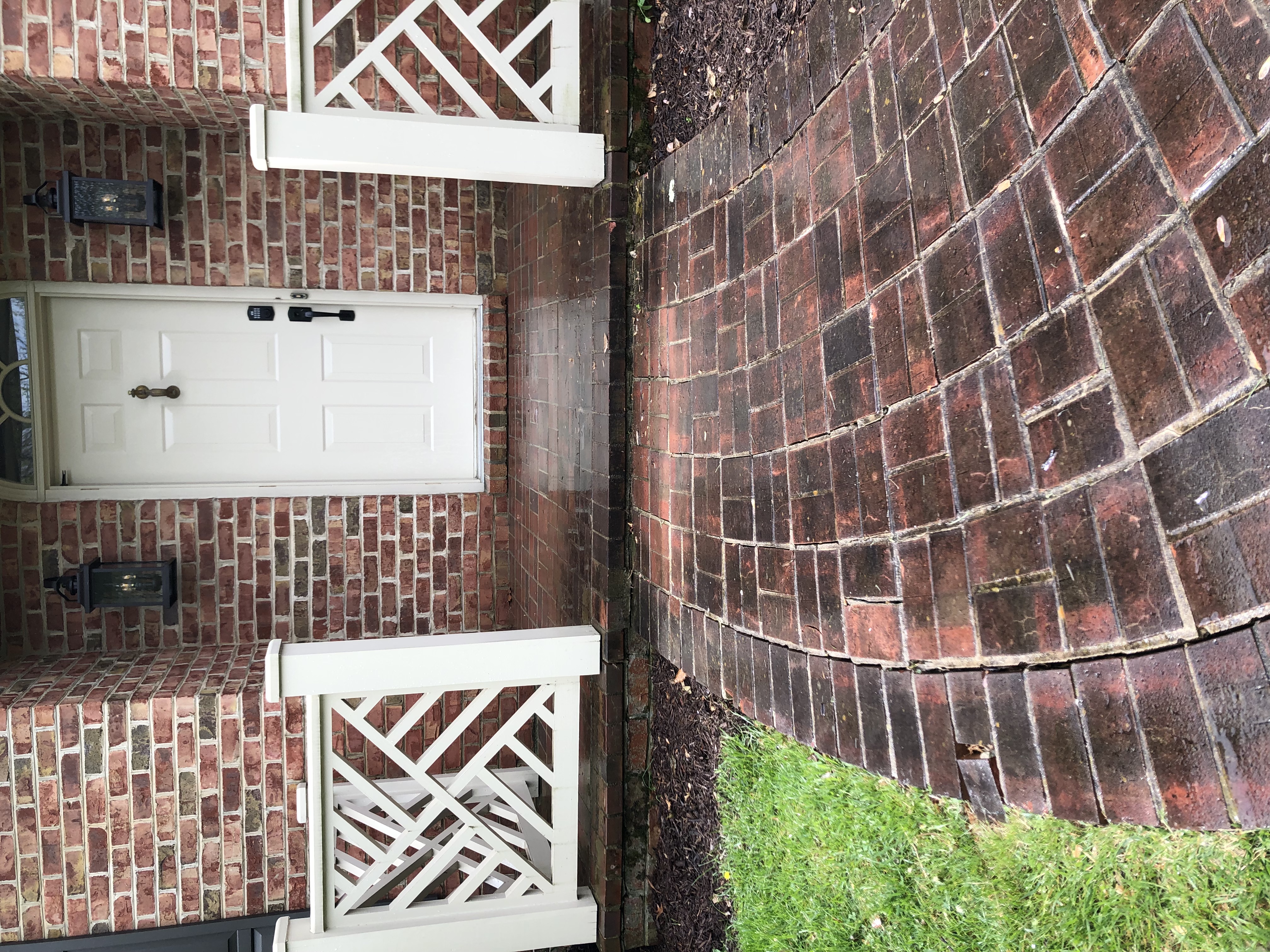 Best results using pressure washing brick walkway and porch Staunton Virginia Thumbnail